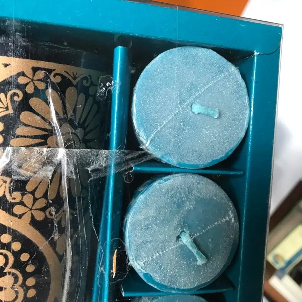 Pier 1 Imports OCEANS Scented Candle Set - 3 Soy Votive Candles w/ Glass Holder